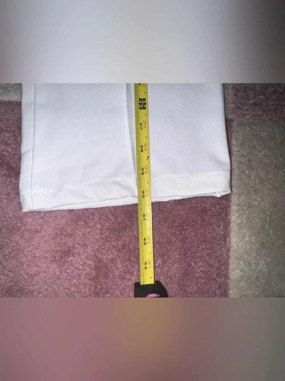 Pull&Bear White Pleated Straight-Leg Dress Pants